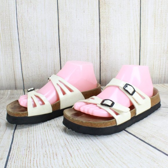 BIRKENSTOCK Birkis Two Strap Slide Sandals Size 7 - Picture 3 of 9